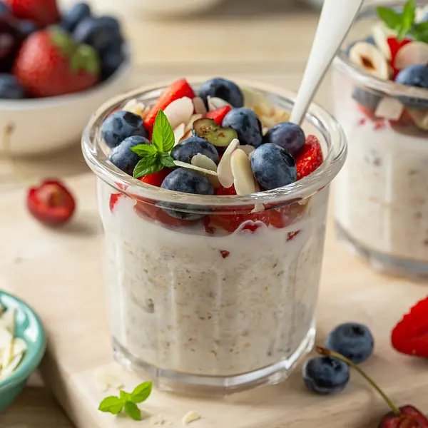 Avena Transnochada con Maca en Polvo