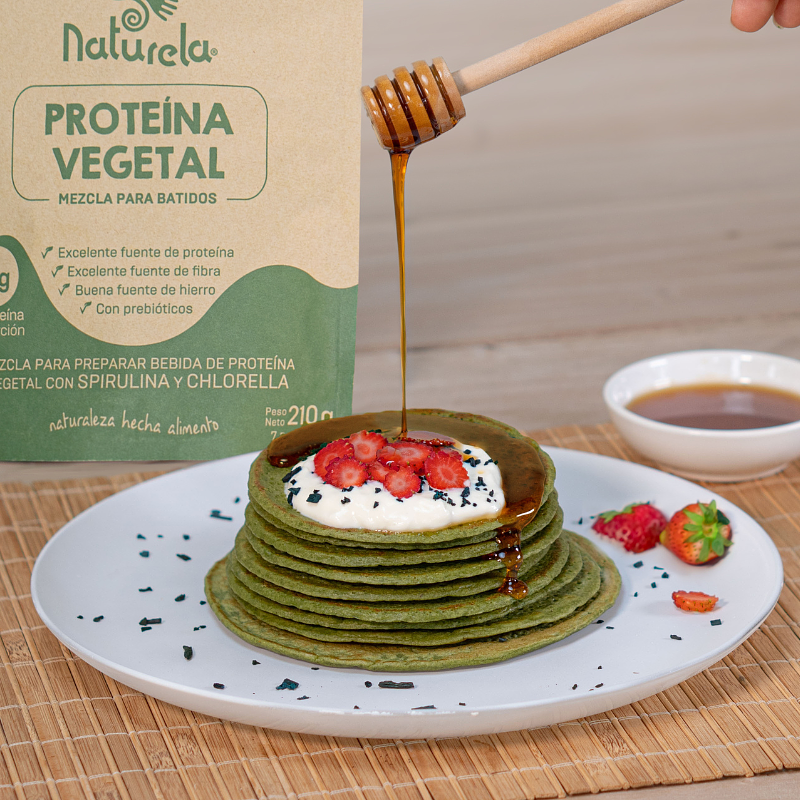 Pancakes veganos con extra proteína