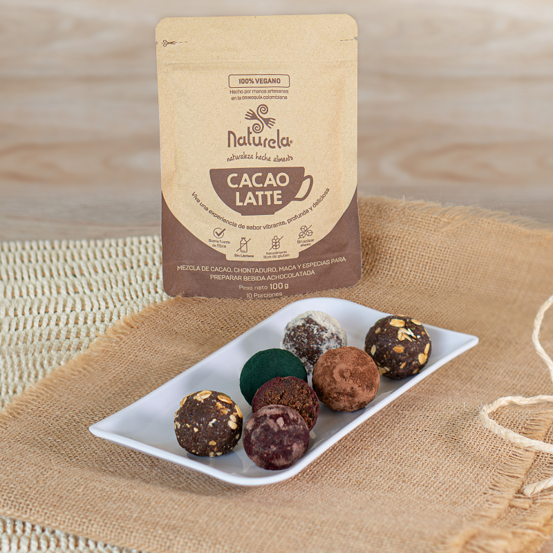 Trufas con cacao latte