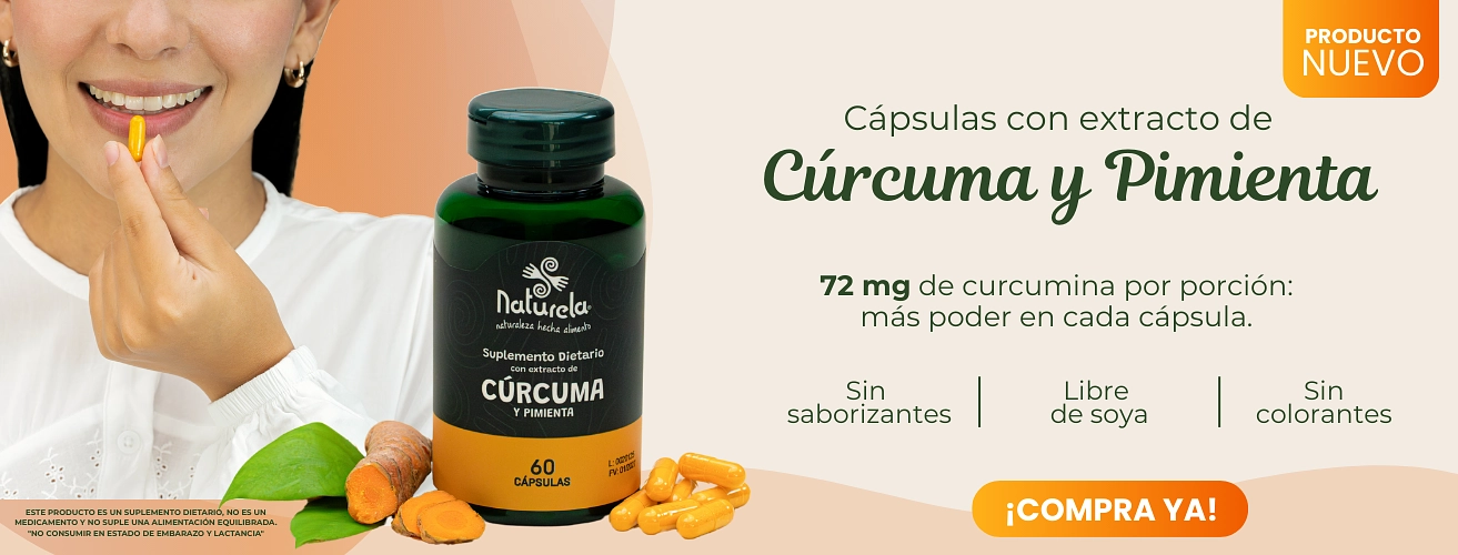 Cápsulas de Cúrcuma Naturela
