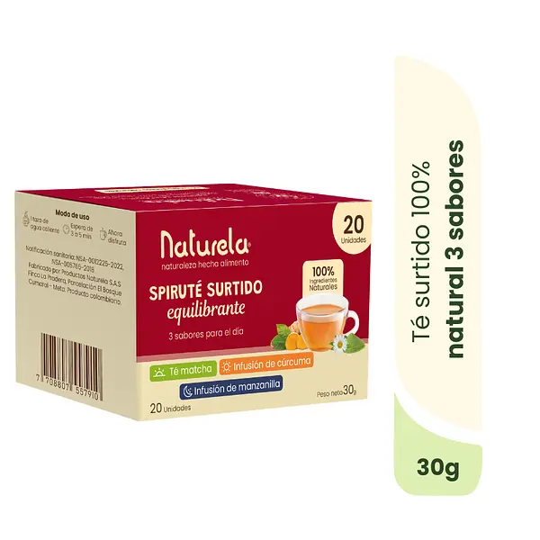 Spiruté Surtido 3 Sabores (Matcha- Curcuma Y Manzanilla)