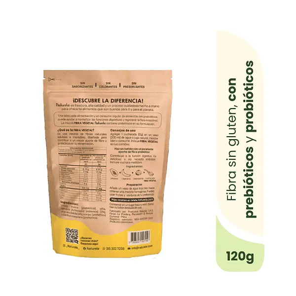 Fibra Vegetal Con Probióticos Y Prebióticos