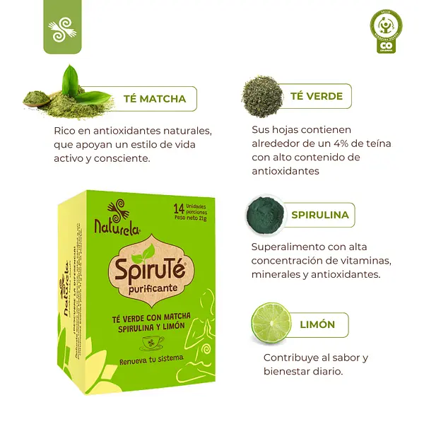 Spiruté Purificante Con Té Matcha