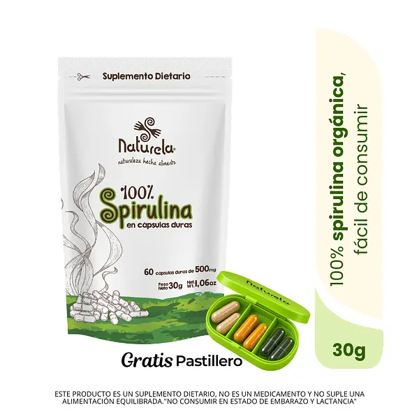 Spirulina Cápsulas Vegetales