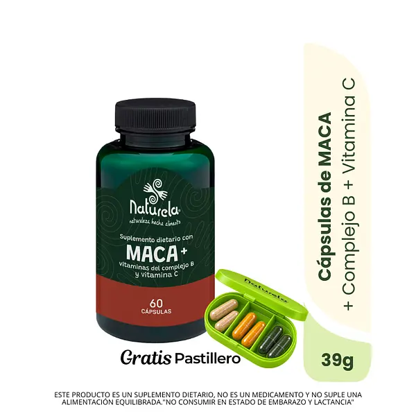 Cápsulas De Maca Vitaminas Del Complejo B Y Vitamina C