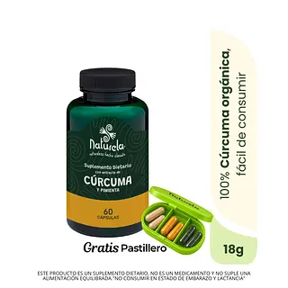 Cápsulas Con Extracto De Cúrcuma Y Pimienta