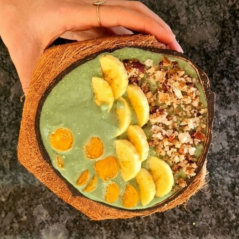 Coco Smoothie Bowl con Spirulina