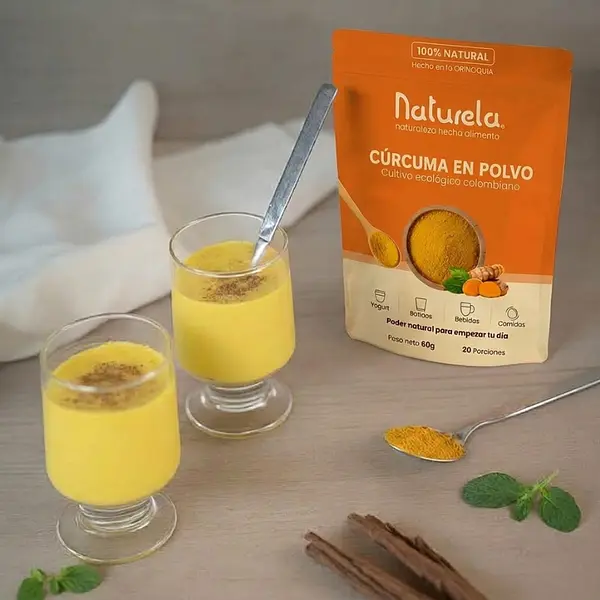 Natilla vegana con cúrcuma