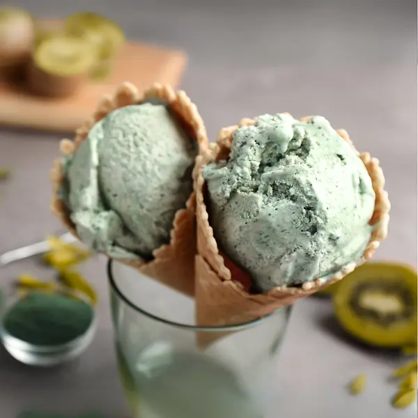 Helado de Banano con Spirulina