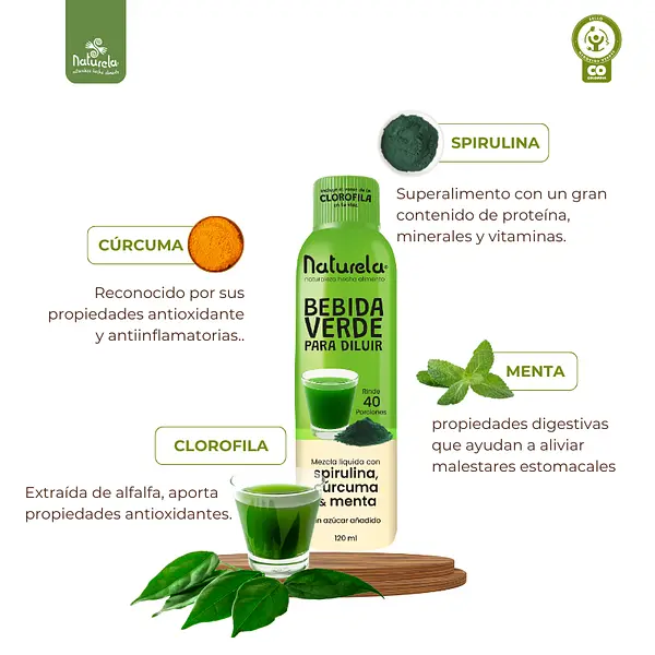 Bebida Verde Para Diluir - Clorofila