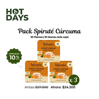 Pack X 3 Spiruté Cúrcuma X 10 | Infusión Dorada Antioxidante