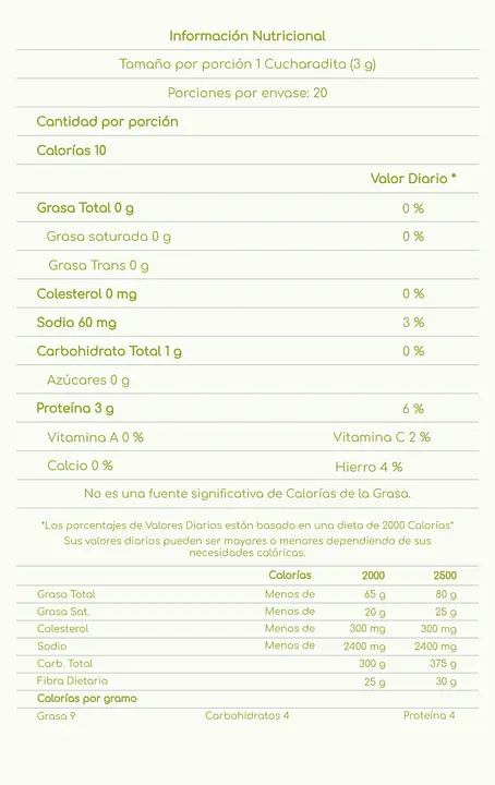 Tablas Nutricionales